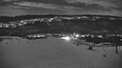 Horní část sjezdovky skiareálu Hlubočky