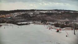 Horní část sjezdovky skiareálu Hlubočky