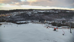 Horní část sjezdovky skiareálu Hlubočky