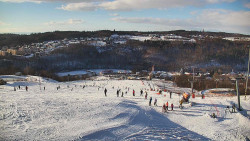 Horní část sjezdovky skiareálu Hlubočky