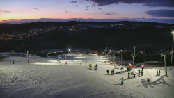 Horní část sjezdovky skiareálu Hlubočky