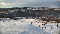 Horní část sjezdovky skiareálu Hlubočky