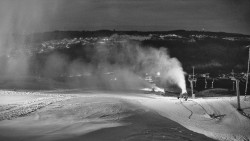 Horní část sjezdovky skiareálu Hlubočky