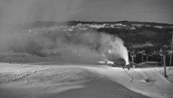 Horní část sjezdovky skiareálu Hlubočky