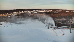 Horní část sjezdovky skiareálu Hlubočky