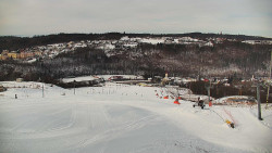 Horní část sjezdovky skiareálu Hlubočky