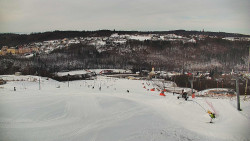 Horní část sjezdovky skiareálu Hlubočky