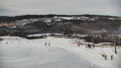 Horní část sjezdovky skiareálu Hlubočky