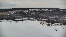 Horní část sjezdovky skiareálu Hlubočky