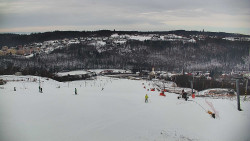 Horní část sjezdovky skiareálu Hlubočky