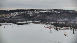 Horní část sjezdovky skiareálu Hlubočky