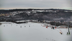 Horní část sjezdovky skiareálu Hlubočky