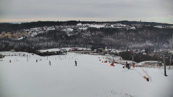 Horní část sjezdovky skiareálu Hlubočky