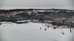 Horní část sjezdovky skiareálu Hlubočky