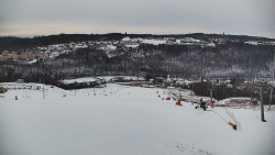 Horní část sjezdovky skiareálu Hlubočky
