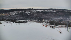 Horní část sjezdovky skiareálu Hlubočky