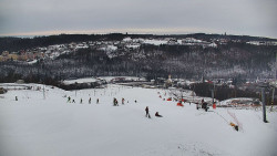 Horní část sjezdovky skiareálu Hlubočky