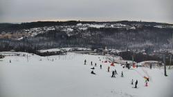 Horní část sjezdovky skiareálu Hlubočky