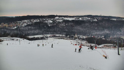 Horní část sjezdovky skiareálu Hlubočky