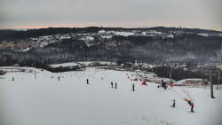 Horní část sjezdovky skiareálu Hlubočky