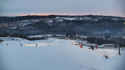 Horní část sjezdovky skiareálu Hlubočky