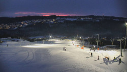 Horní část sjezdovky skiareálu Hlubočky