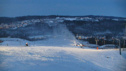 Horní část sjezdovky skiareálu Hlubočky