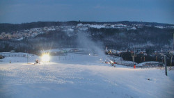 Horní část sjezdovky skiareálu Hlubočky