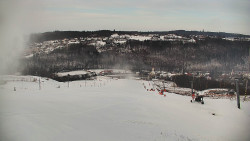 Horní část sjezdovky skiareálu Hlubočky