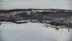Horní část sjezdovky skiareálu Hlubočky
