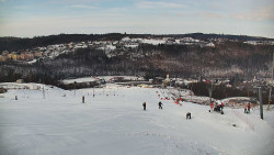 Horní část sjezdovky skiareálu Hlubočky