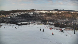 Horní část sjezdovky skiareálu Hlubočky