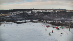 Horní část sjezdovky skiareálu Hlubočky