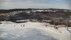 Horní část sjezdovky skiareálu Hlubočky