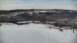 Horní část sjezdovky skiareálu Hlubočky