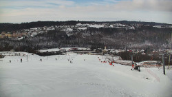 Horní část sjezdovky skiareálu Hlubočky