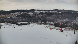 Horní část sjezdovky skiareálu Hlubočky