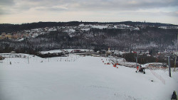 Horní část sjezdovky skiareálu Hlubočky