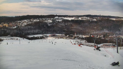 Horní část sjezdovky skiareálu Hlubočky
