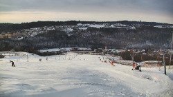 Horní část sjezdovky skiareálu Hlubočky