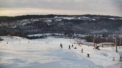 Horní část sjezdovky skiareálu Hlubočky