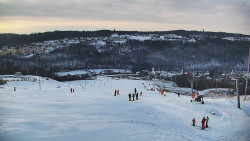 Horní část sjezdovky skiareálu Hlubočky