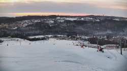 Horní část sjezdovky skiareálu Hlubočky