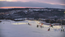 Horní část sjezdovky skiareálu Hlubočky