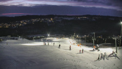 Horní část sjezdovky skiareálu Hlubočky