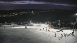 Horní část sjezdovky skiareálu Hlubočky