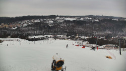 Horní část sjezdovky skiareálu Hlubočky