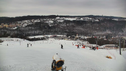 Horní část sjezdovky skiareálu Hlubočky