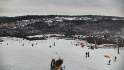 Horní část sjezdovky skiareálu Hlubočky