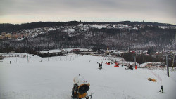 Horní část sjezdovky skiareálu Hlubočky